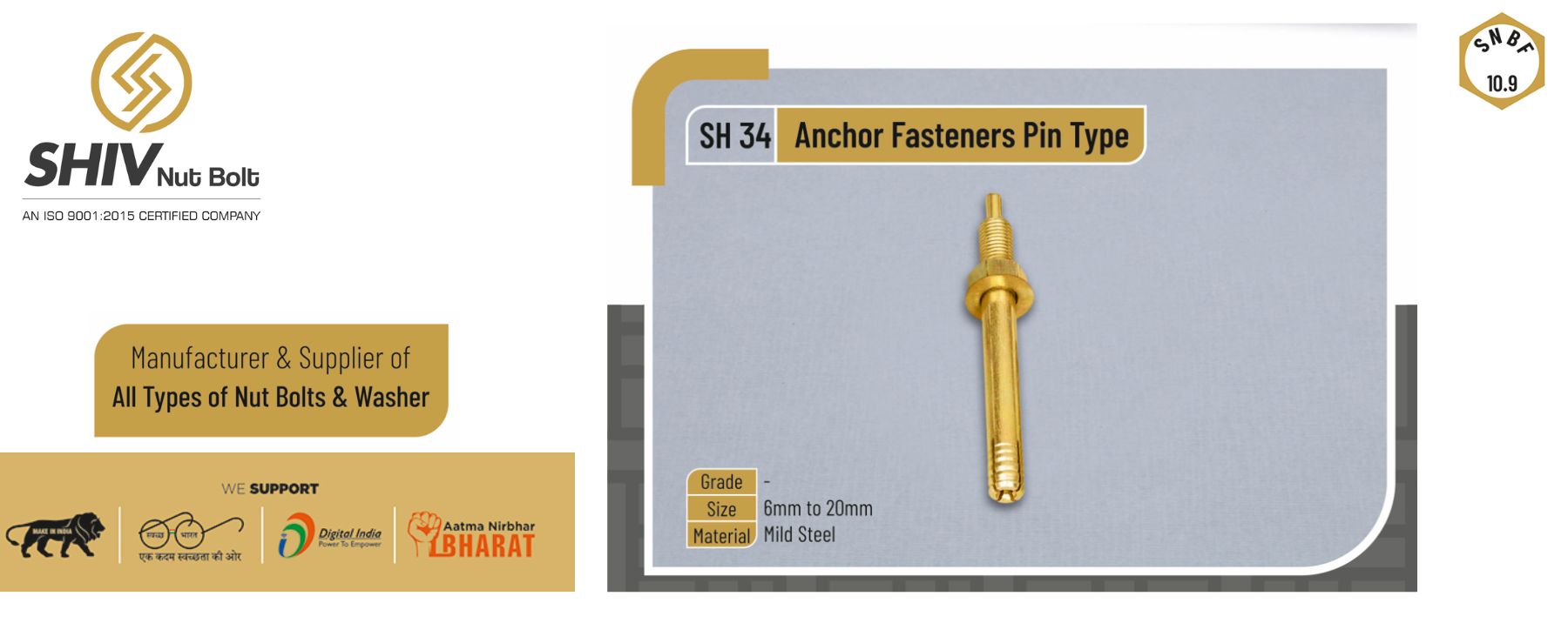 Anchor Fasteners Pin Type