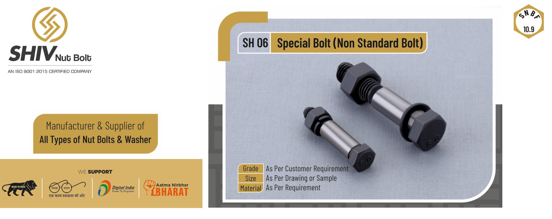 SPECIAL BOLT NON STANDARD BOLT MANUFACTURERS IN TELANGANA